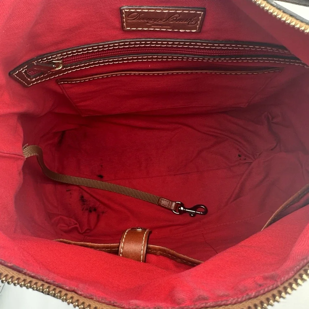Dooney & Bourke Sophie‎ Black Pebble Leather Hobo Shoulder Bag Classic Preppy
